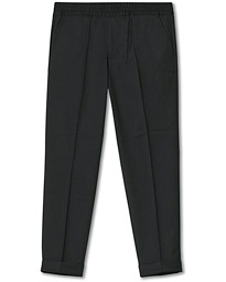  Terry Gabardine Cropped Turn Up Trousers Antracite