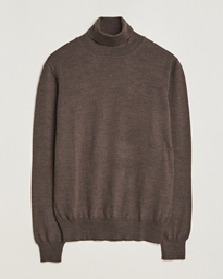 Gran Sasso Merino Fashion Fit Rollneck Brown Melange