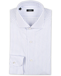  Napoli Slim Fit Classic Stripe Shirt White/Blue