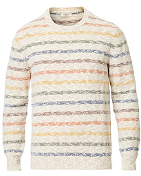  Cotton/Linen Multi Stripe Sweater Beige