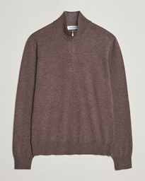 Gran Sasso Wool/Cashmere Half Zip Brown – Brown