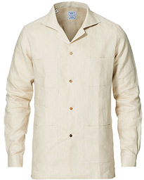 Ischia Four Pocket Linen Shirt Sand