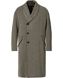  Chevron Wool Coat Grey