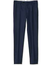 Brunello Cucinelli Slim Fit Flannel Trousers Navy – Blue