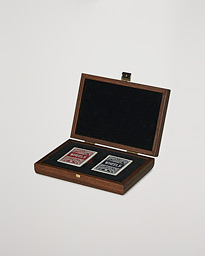  Wooden Card Case Dark Brown