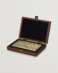 Manopoulos Wooden Domino Case Dark Brown