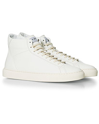 C.QP Flyback High Top Leather Sneaker Vintage White