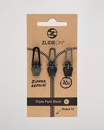  3-Pack Zippers Black L