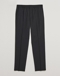  Relaxed Terry Wool Trousers Black