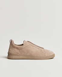 Zegna Triple Stitch Sneakers Light Blue Suede at CareOfCarl.com