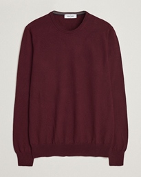 Gran Sasso Merino Fashion Fit Crew Neck Pullover Burgundy at