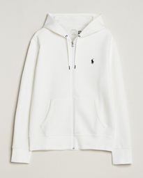  Double Knitted Full-Zip Hoodie White