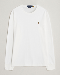  Luxury Pima Cotton Long Sleeve T-Shirt White