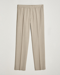  Relaxed Terry Wool Trousers Beige