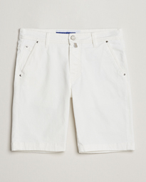 Lou Stretch Denim Shorts White
