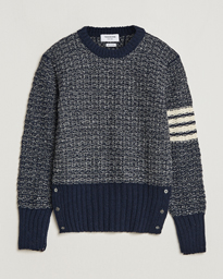  4-Bar Donegal Sweater Navy