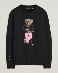  Bear Golfer Knitted Sweater Polo Black