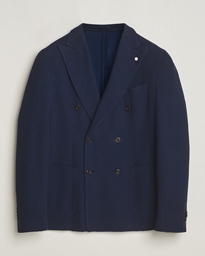  Double Breasted Jersey Punto Blazer Navy