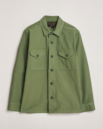  Reverse Sateen Jac-Shirt Washed Fatigue Green