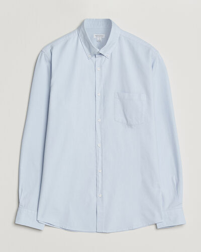 Sunspel Oxford Button Down Shirt Light Blue