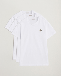 Moncler 3-Pack Logo T-Shirt White at CareOfCarl.com