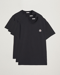 Moncler 3-Pack Logo T-Shirt Black at CareOfCarl.com