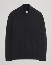 C.P. Company Knitted Lambswool Half-Zip Black
