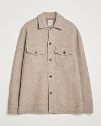 Stenströms Felted Wool Overshirt Beige