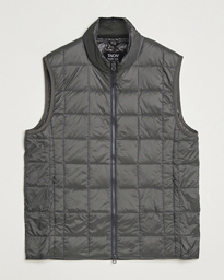 TAION High Neck Full Zip Lightweight Down Vest Black at