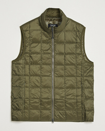 TAION High Neck Full Zip Lightweight Down Vest Navy at CareOfCarl.com
