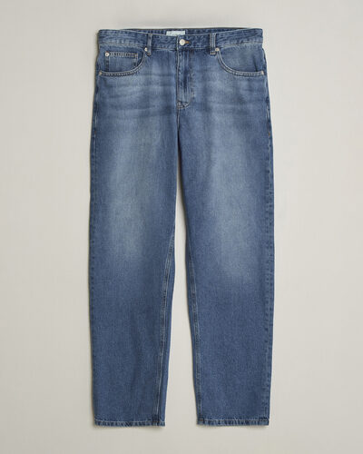 Les Deux Ryder Washed Jeans Medium Indigo Blue