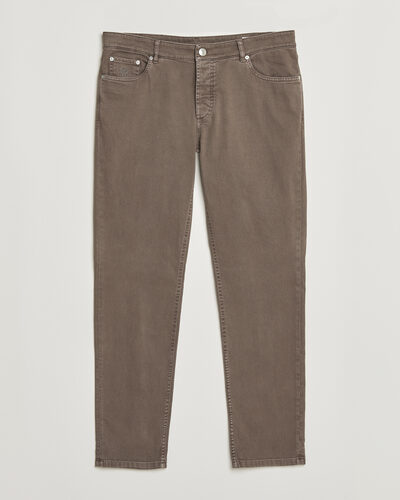 Brunello Cucinelli Traditional Fit Bull Denim Pants Dark Brown at