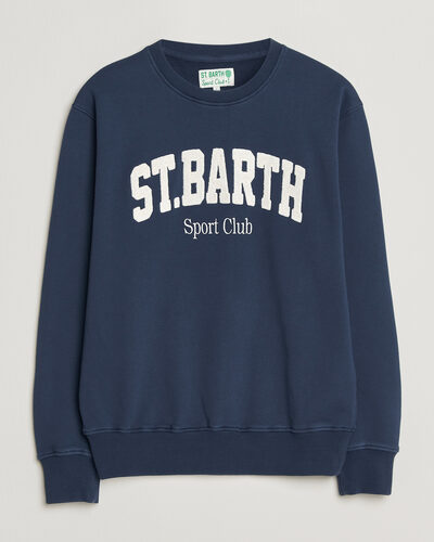 MC2 Saint Barth Terry Cotton Logo Sweatshirt Navy