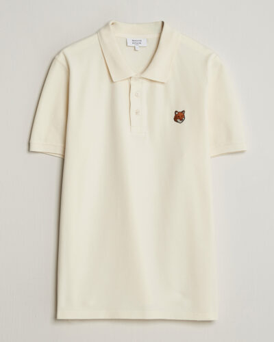Maison Kitsuné Fox Head Polo White at CareOfCarl.com