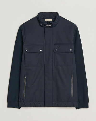 Woolrich Two Layers Hybrid Jacket Melton Blue