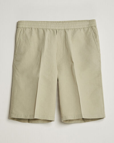 Filippa K Theo Relaxed Linen/Cotton Drawstring Shorts Light Green
