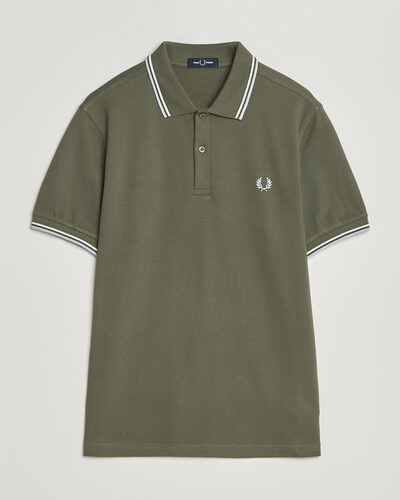Fred Perry Twin Tipped Polo Shirt Night Green at CareOfCarl.com