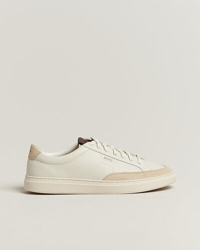 BOSS BLACK Kieran Leather/Suede Sneaker Open White