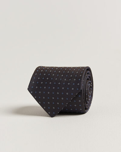 Canali Jacquard Silk Tie Dark Brown