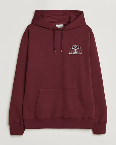 Drôle de Monsieur Fountain Printed Hoodie Burgundy