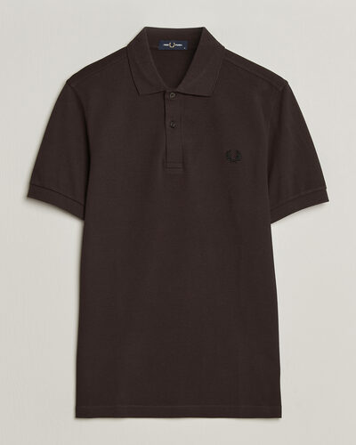 Fred Perry Plain Polo Shirt Night Rich Brown