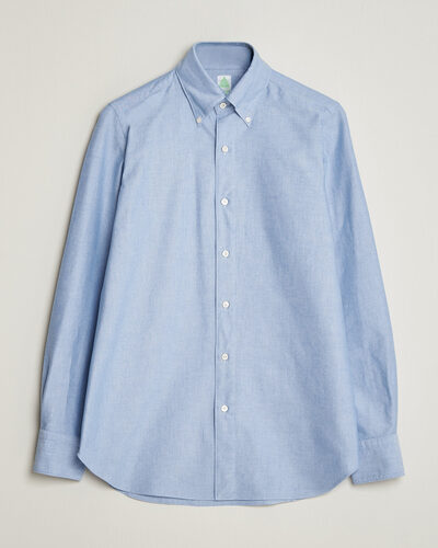 Finamore Napoli Gaeta Oxford Button Down Shirt Light Blue