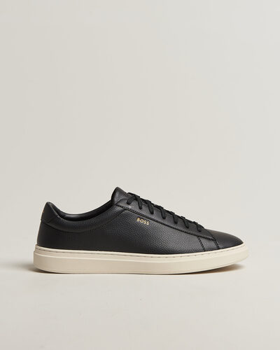 BOSS BLACK Kieran Grained Leather Sneaker Black