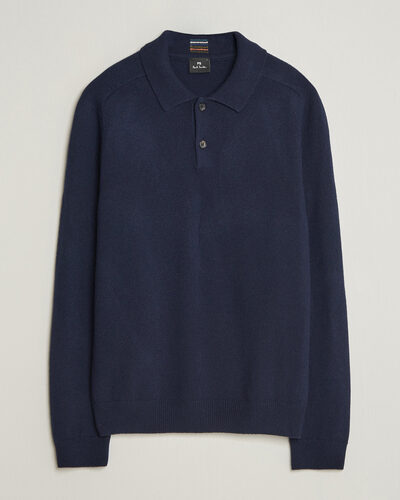 PS Paul Smith Wool Knitted Polo Navy