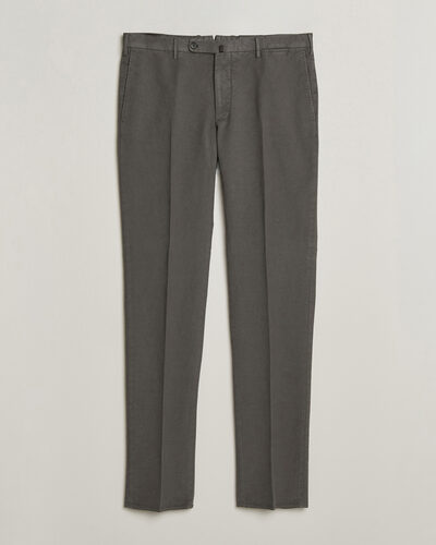 Incotex Regular Fit Soft Cotton Stretch Chinos Dark Grey