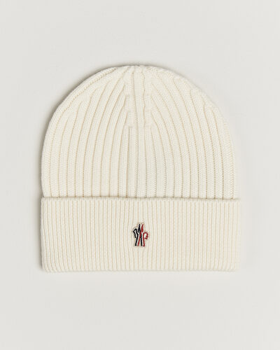 Moncler Grenoble Rib Wool Beanie Off White