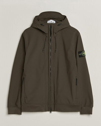 Stone Island Short Hooded Soft Shell Jacket Coal Grey
