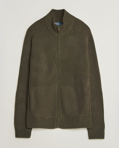 Polo Ralph Lauren Wool/Cashmere Full-Zip Ekanite Olive Heather
