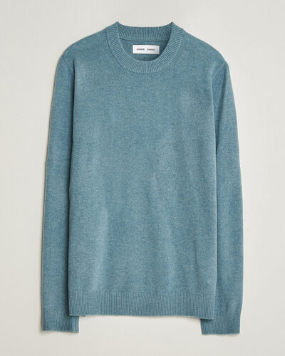 Samsøe Samsøe Isak Knitted Crew Neck Stormy Sea