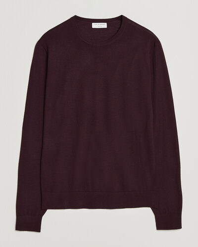 Tiger of Sweden Connor Extra Fine Merino Crew Neck Pullover Aubergine
